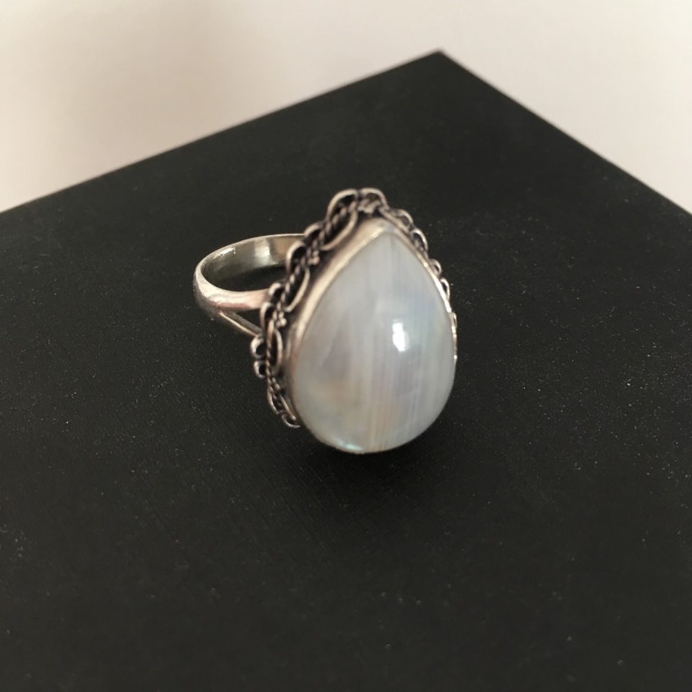 Moonstone Silver Ring - image 1